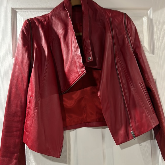 Prabal Gurung red leather jacket - Picture 6 of 6